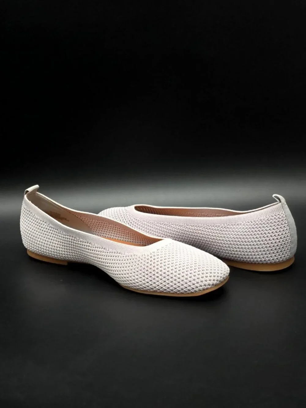 Lucky Brand Daneric Gray Slip on Ballet Flats Casual Knit Shoes Women's 8.5M